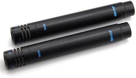 YPA M606 PAIR Stereo Pencil Condenser Vocal Instrument Microphones black+black Pack of 2