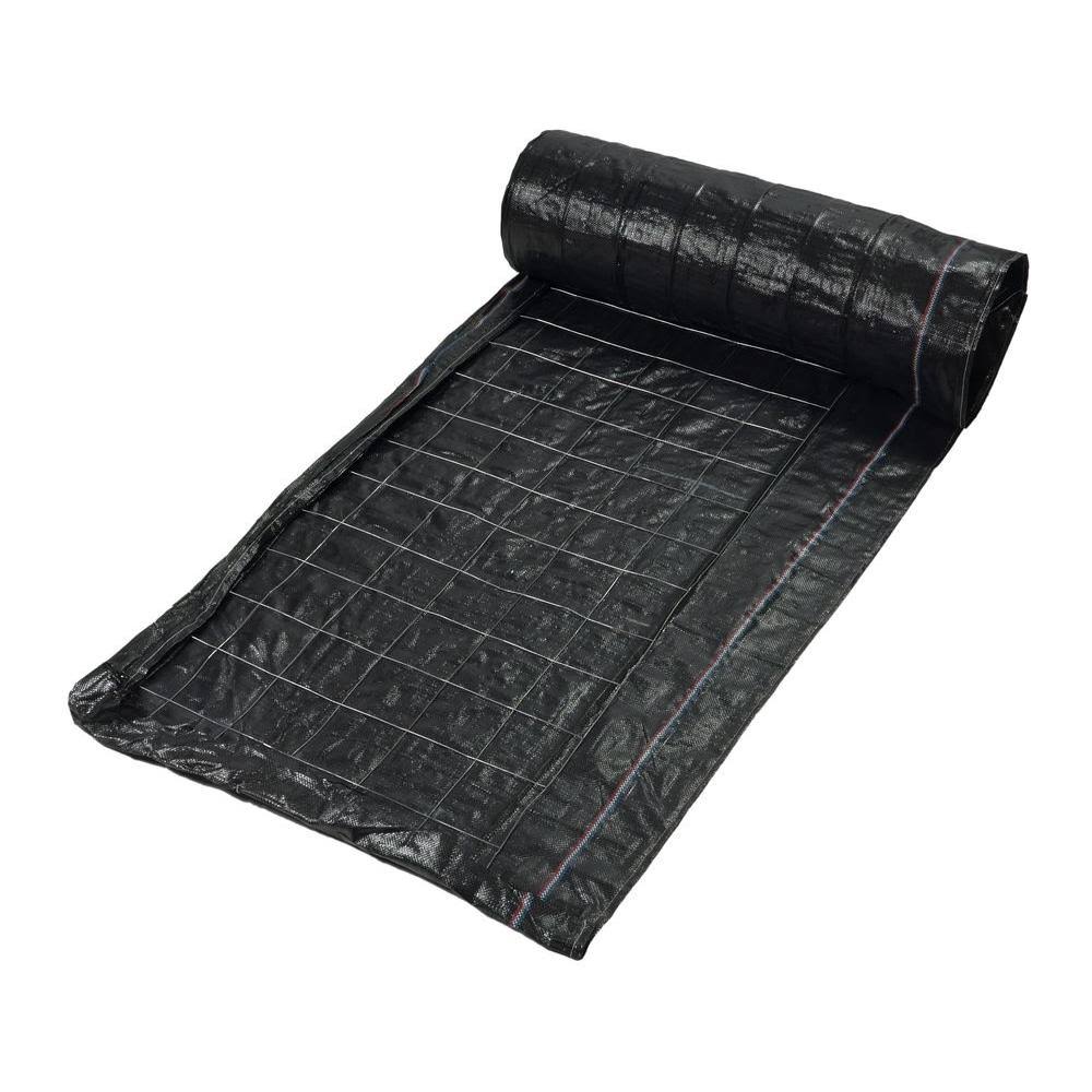 Mutual Industries 4 ft. x 100 ft. Black Wire Backed Silt Fence