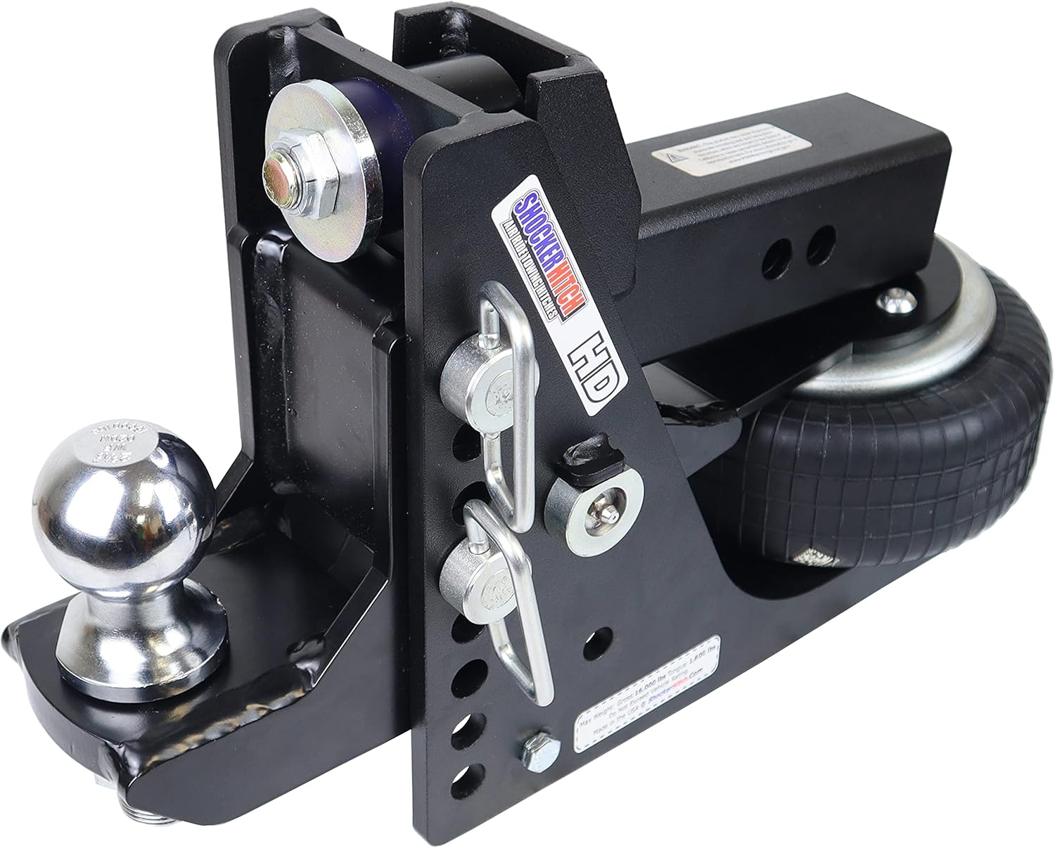 Shocker HD Max Black Air Drop Hitch 4-1/2