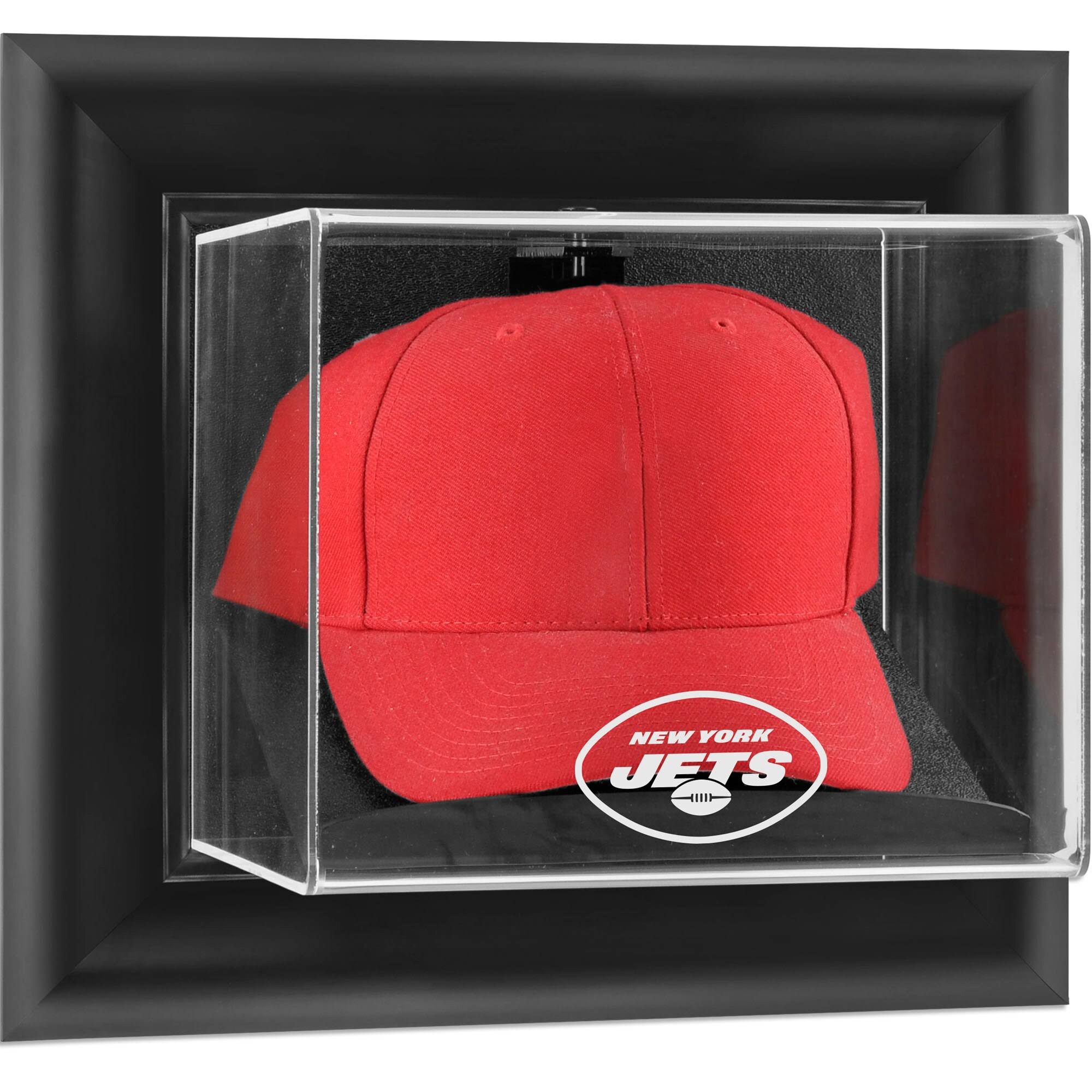 Fanatics Authentic New York Jets Black Framed Wall-Mountable Cap Logo Display Case