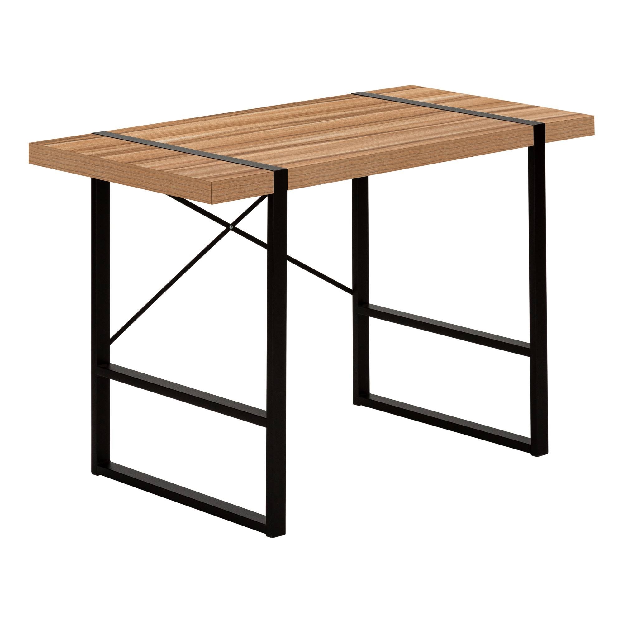 Monarch Computer Desk - 48x22L / Light Reclaimed Wood / Black Metal