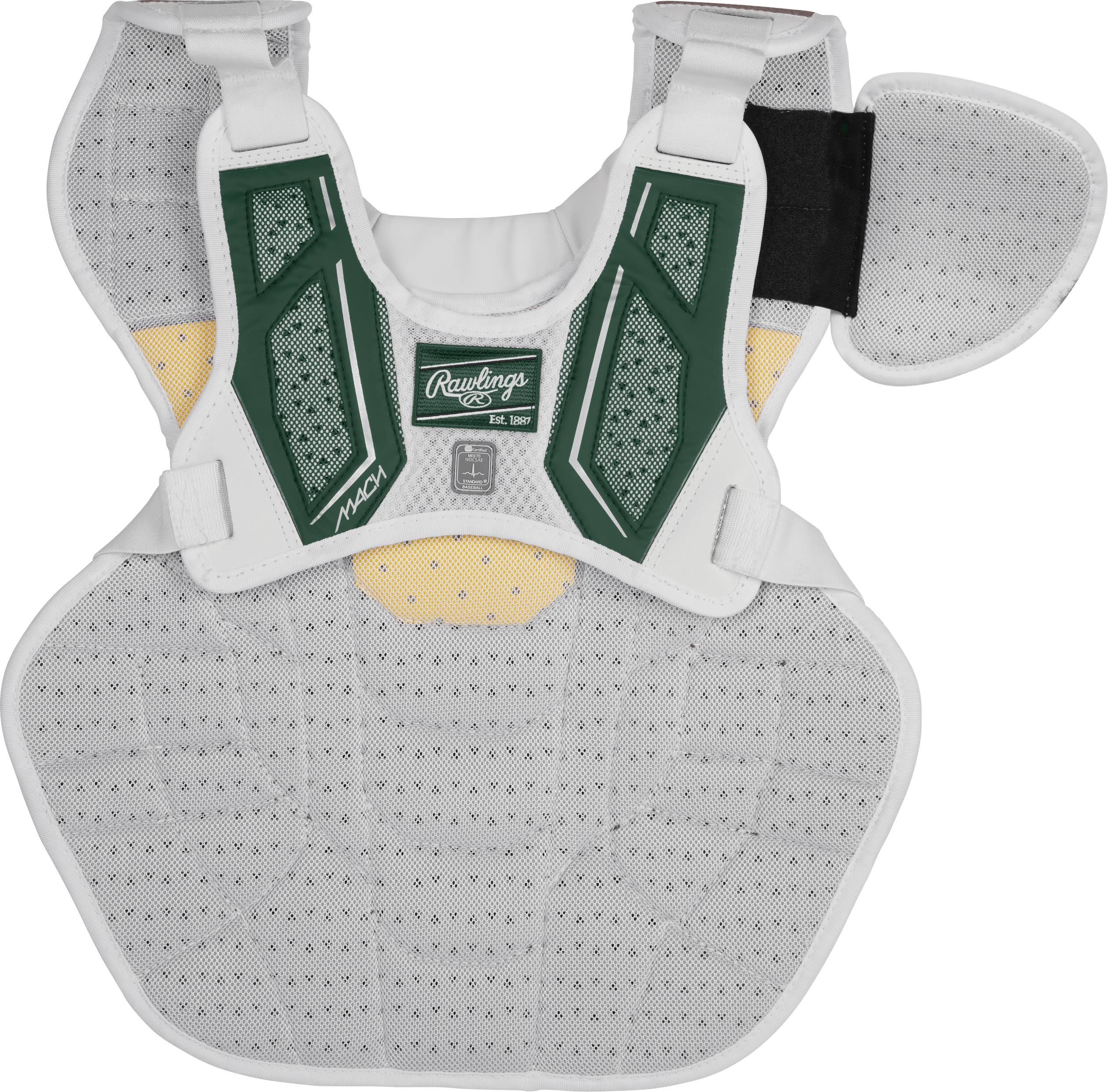 Rawlings Mach NOCSAE Chest Protector - Dark Green Intermediate