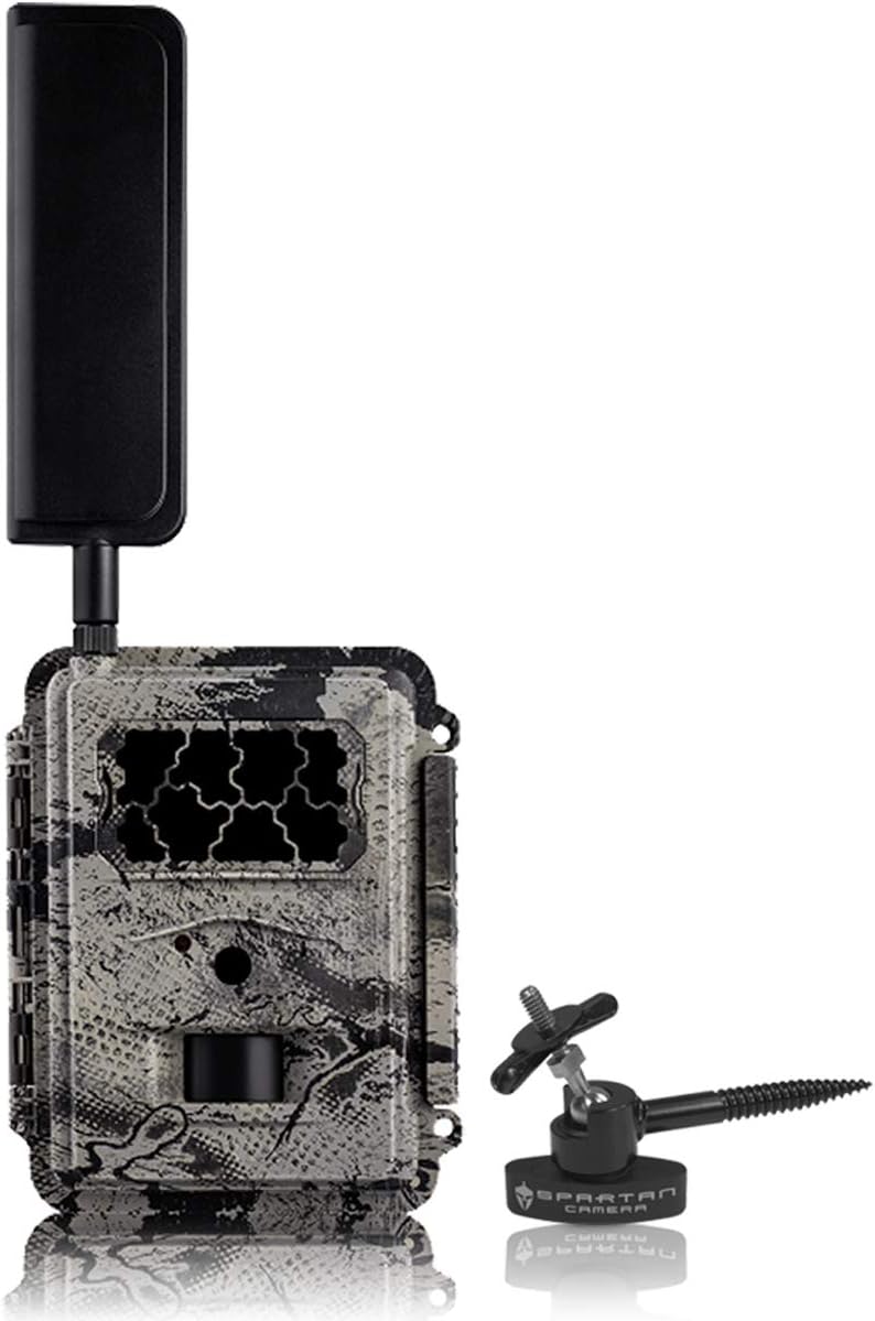 New Spartan 4G LTE GoCam Verizon Wireless Trail Camera with Spartan Quick Aim Mount, Motion Activated Night Vision Game Camera Comes with IP65-rating Water-Resistant Construction. Color(Blackout)