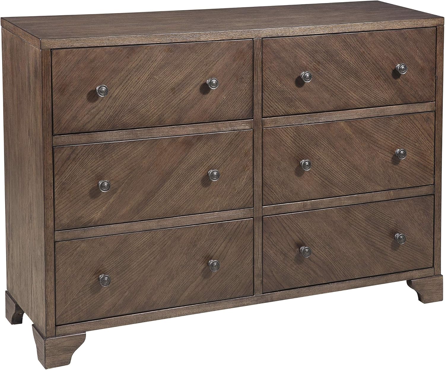 Right2Home Six Drawer Accent Storage Chest, Brown