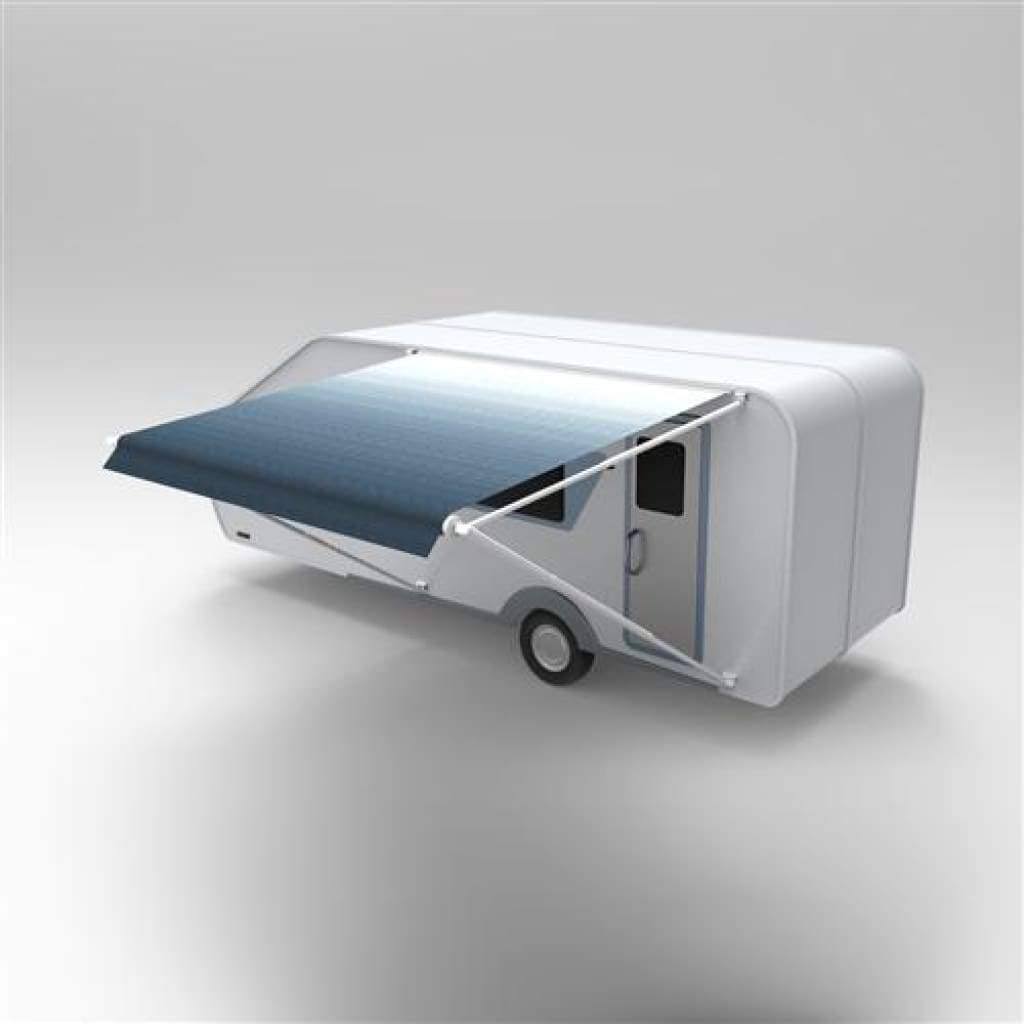 Aleko 13&x8& Retractable RV/Patio Awning, Blue Fade Color