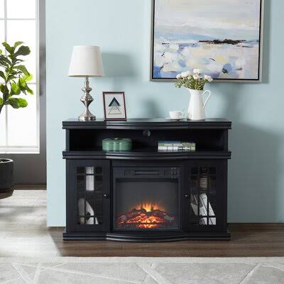Forreston TV Stand for TVs Up to 50x22 with Electric Fireplace Included Alcott Hill