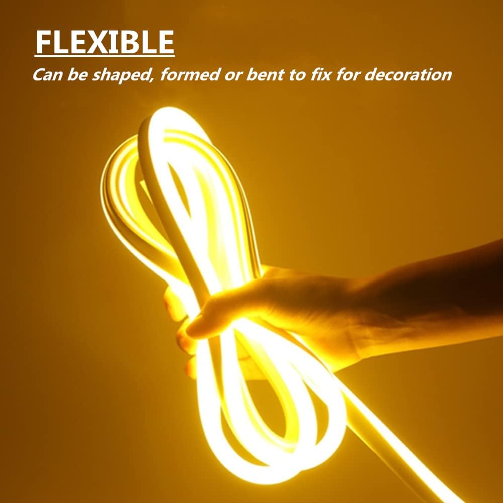 Mektov Neon Neon RGB LED Strip Light, AC 110V/Multi-Colors/Dimmable/Multi-Modes/Waterproof/Flexible LED Rope Light with Remote (32.8ft/10m, RGB)