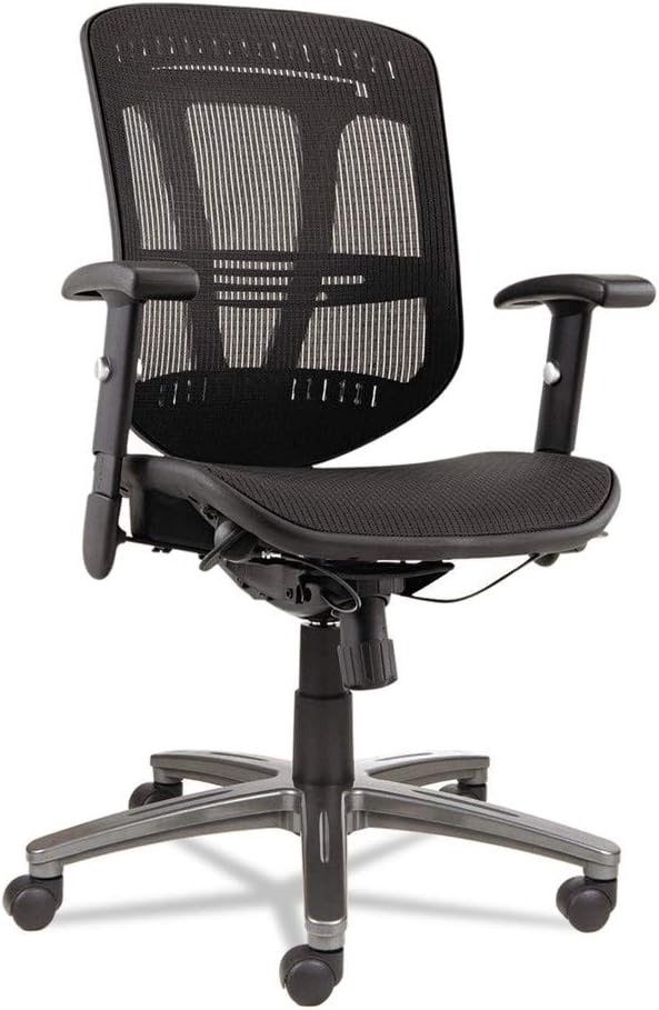 Alera ALEEN4218 Alera Eon Series Multifunction Wire Mech, Mid-Back Suspension Mesh Chair, Black