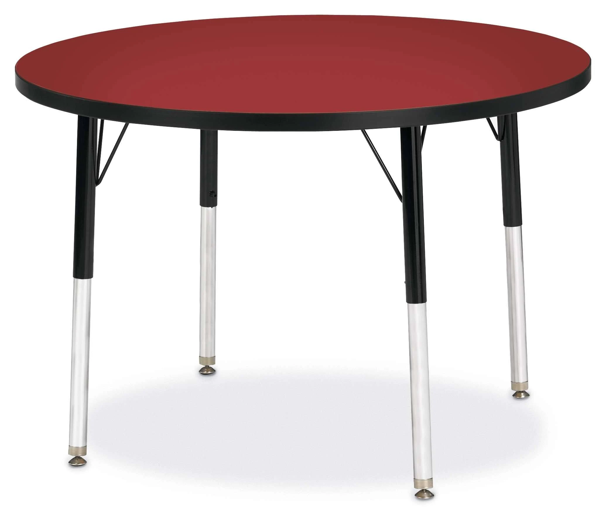 Jonti-Craft 6488JCA188 Berries Red 36x22 School-Age Round Activity Table