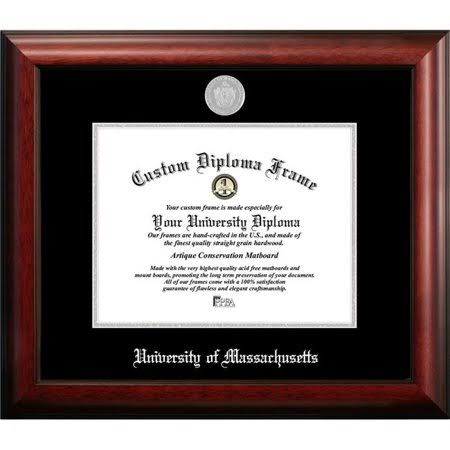 University of Massachusetts 11W x 8.5h Silver Embossed Diploma Frame