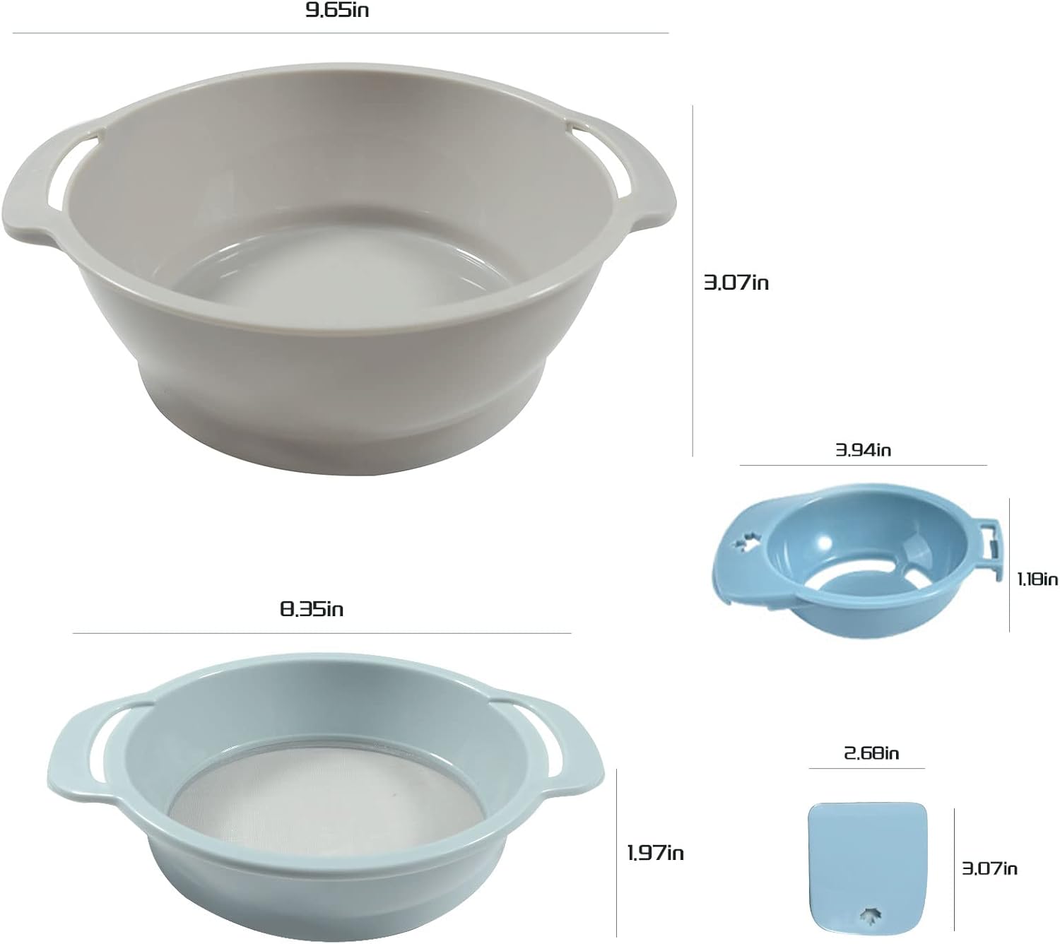 IWELAI Trimming Tray, Dry Sift Screen Tray, Kief Box, Trim Tray Sturdy Compact Trim Bin with Pollen Sieve (Harvest Trimmer / Pollen Sifter), Blue