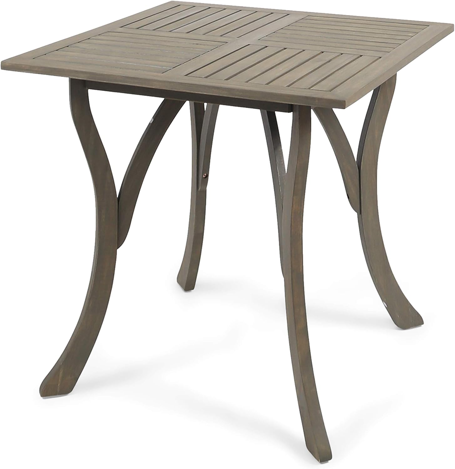 Christopher Knight Home 305152 Baia Outdoor Acacia Wood Square Dining Table, Gray