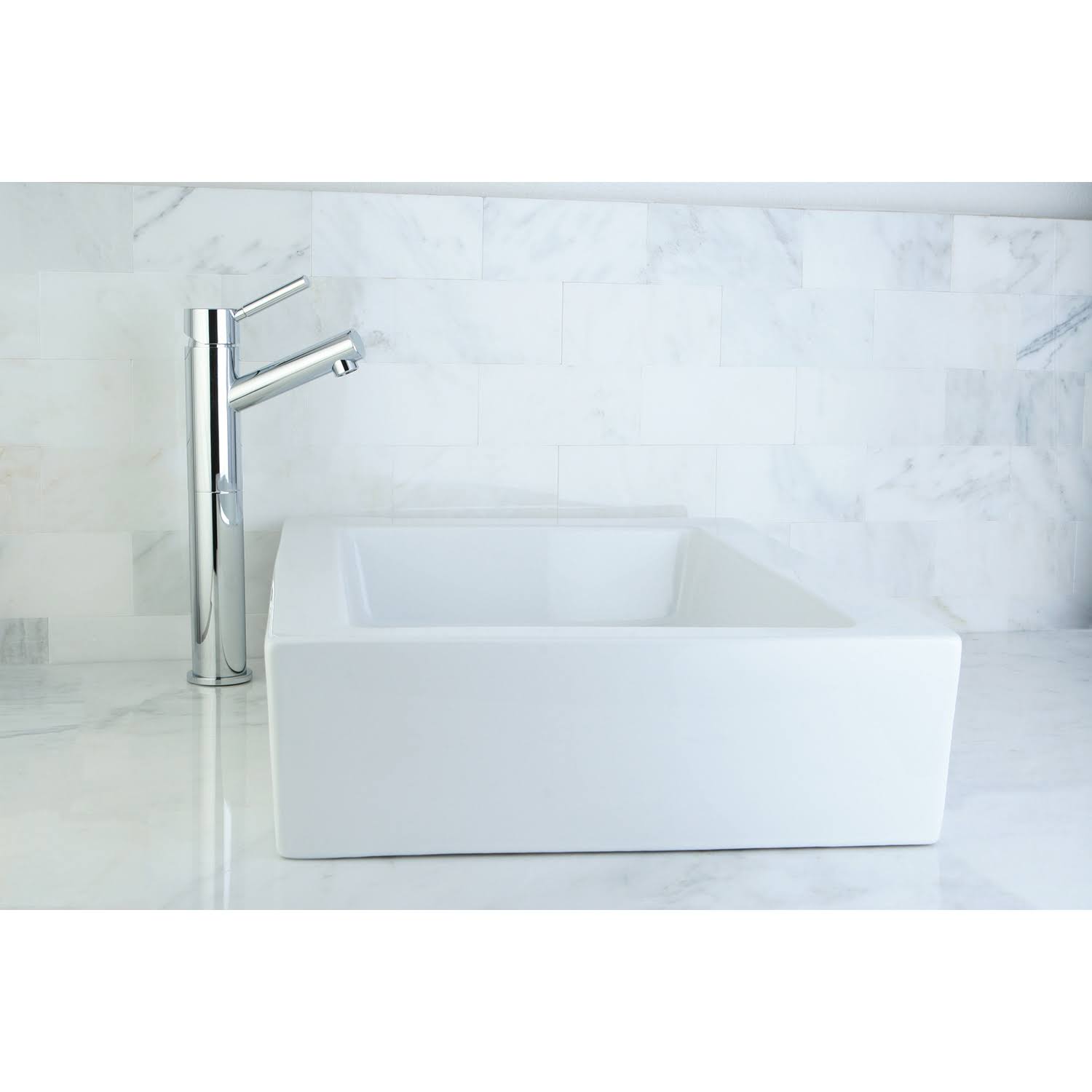 Kingston Brass Pacifica China Vessel Bathroom Sink, White EV4335