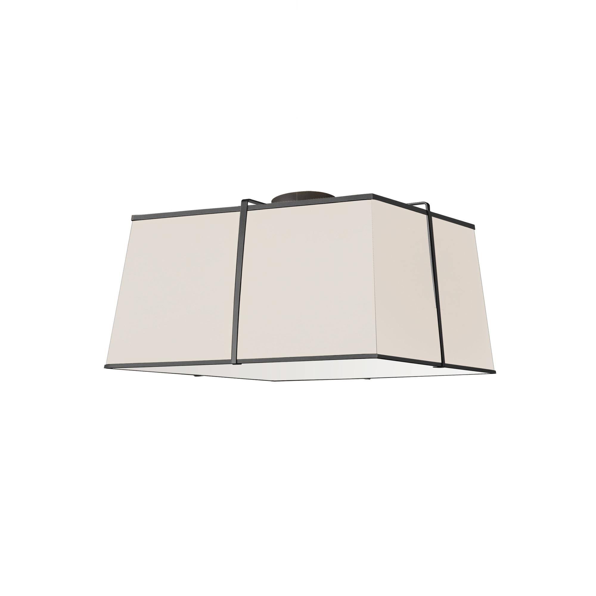Dainolite TRA-163FH-BK-CRM Trapezoid - 3 Light Flush Mount Black