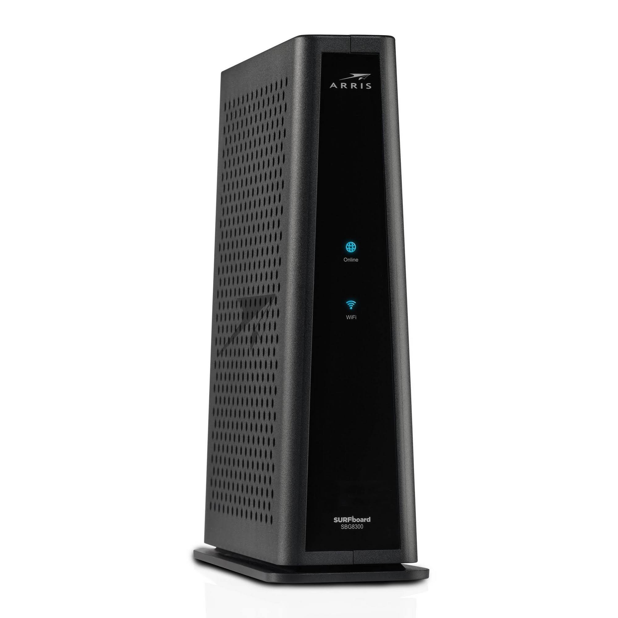 ARRIS Surfboard Sbg8300 Docis 3.1 Wireless Cable Modem and Dual-Band Wi-Fi Router, Black