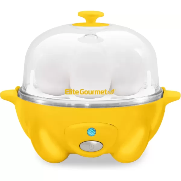 Egg Cookers EGC1405M 2-Tiered Rapid Egg Cooker, 5-Egg Poacher, Omelets, Soft, Medium, Hard-Boiled Eggs with Auto Shut-Off and Buzzer, BPA Free, 14 eggs, Mint(Yellow)