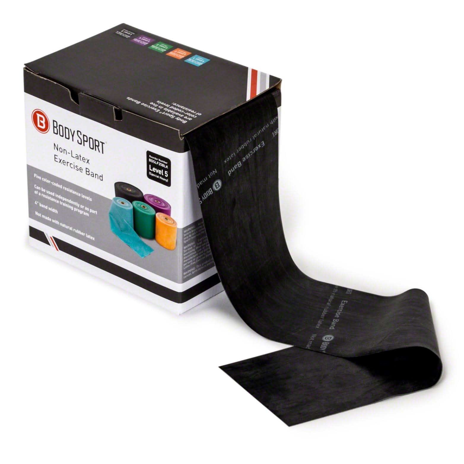 Body Sport Exercise Bands - Black, Special Heavy Resistance