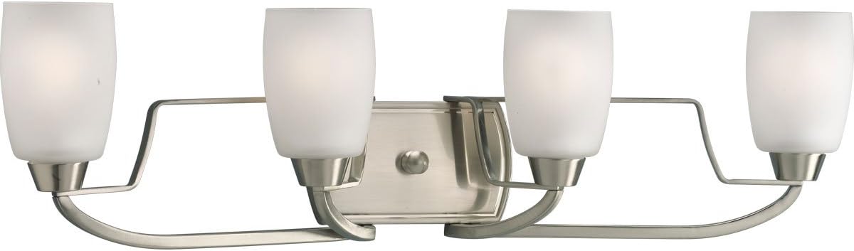 Progress Lighting P2797-09 Transitional Four Bath from Wisten Collection in Bronze/Dark Finish Lighting Accessory, 29-1/2-Inch Width x 8-1/4-Inch Height, Brushed Nickel
