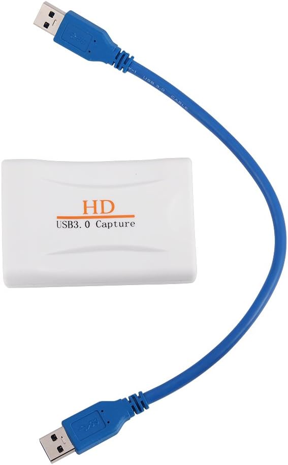 HDMI Video Capture,USB 3.0 Full HD 1080P 60FPS Driver-Free HDMI Video Audio Capture Card Box Recorder Adapter for Gameplay Recording, Live Video Streaming, Webcasting and Video Conferencing Pack of 2
