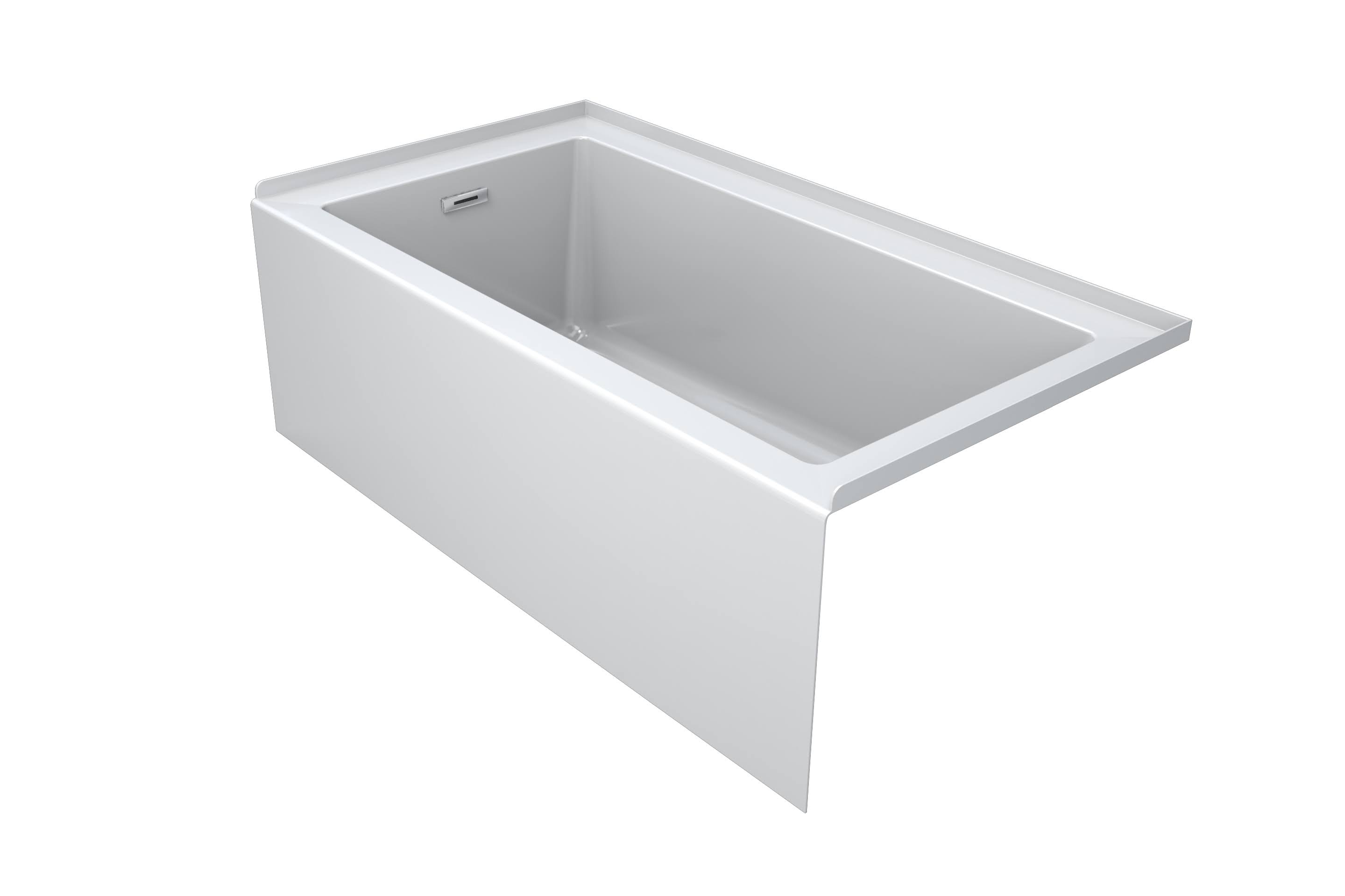 Comfort 60x22 x 32x22 Alcove Soaking Bathtub Jacuzzi White