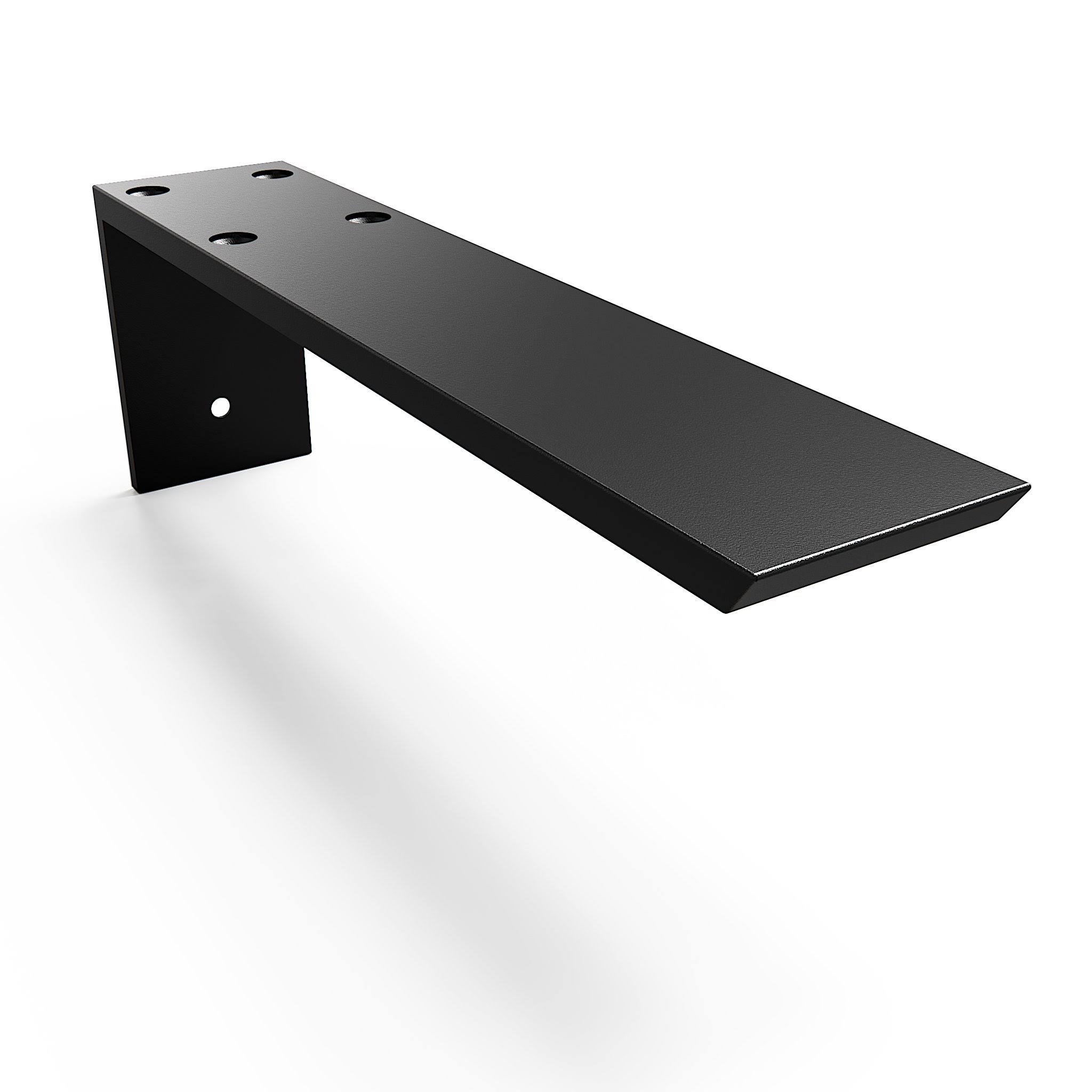 Hidden Granite Countertop L Bracket - 16x22 / Matte Black