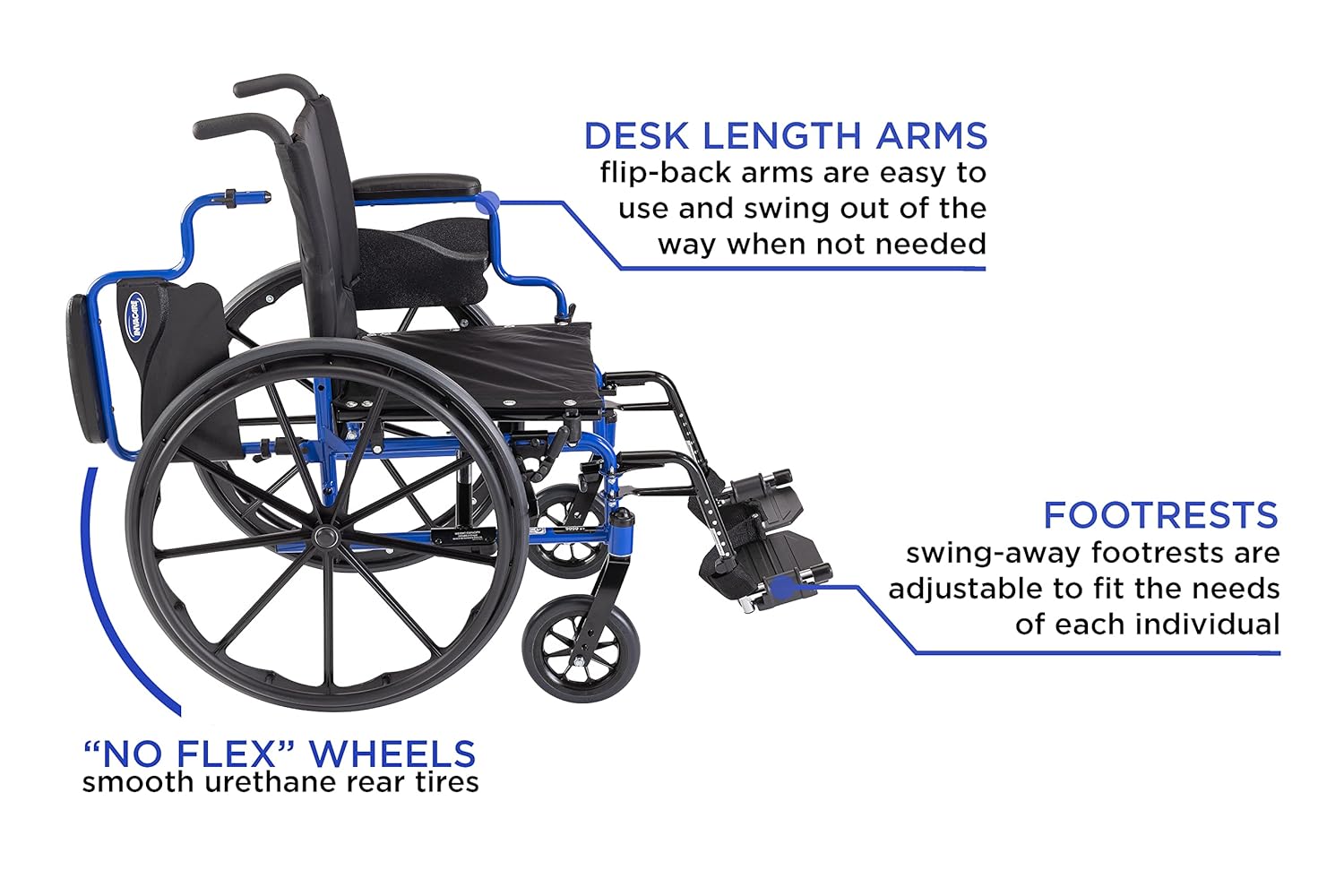 Invacare - ATO_9XT_WD86_17P_T93HA 9000 XT High Performance Lighter Weight Wheelchair, with Desk Length Arms and T93HA Footrests with Aluminum Footplates, 18