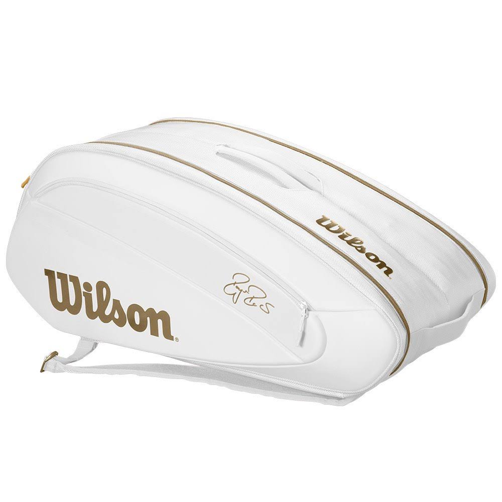 Wilson Federer DNA 12 Pack Tennis Bag (White/Gold)