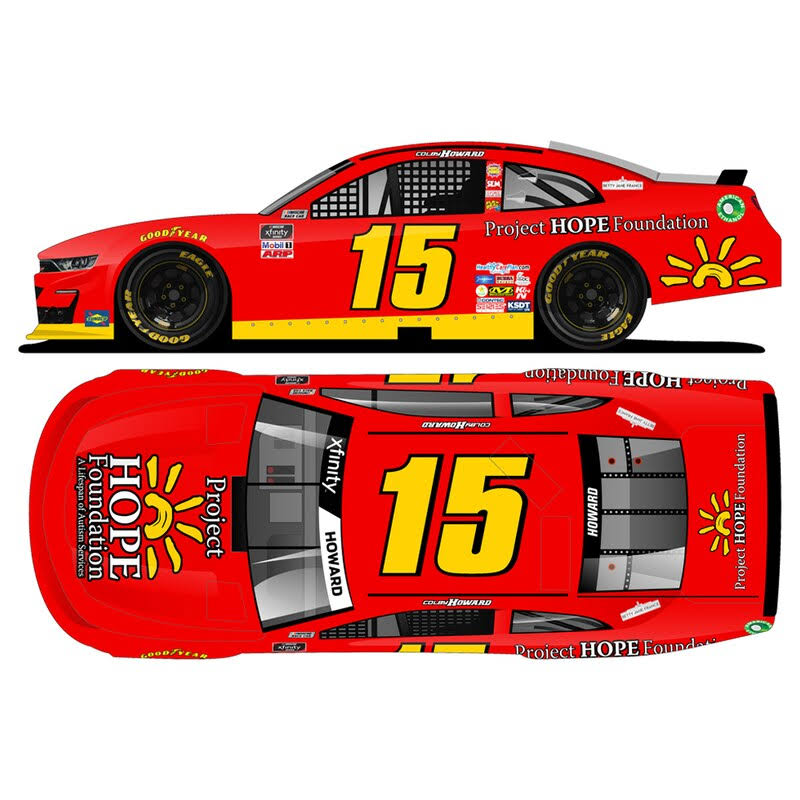 Action Racing colby Howard 2020 #15 Project Hope Foundation NASCAR Xfinity Series 1:24 Die-Cast Chevrolet Camaro