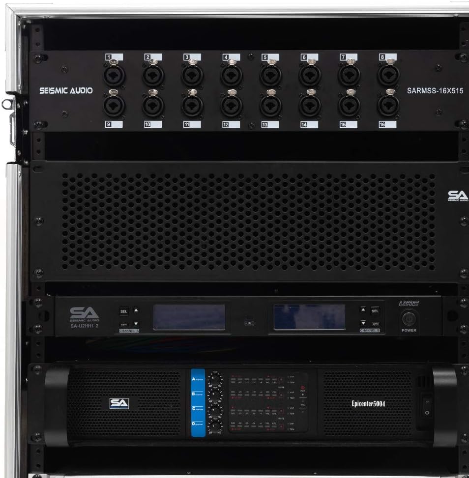Seismic Audio - SA-PTR-10UC - 10 Space Pro Audio DJ Road Rack Case with Casters - 10U Pro Tour Grade Rack