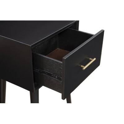 AllModern Williams End Table with Storage Color: Black