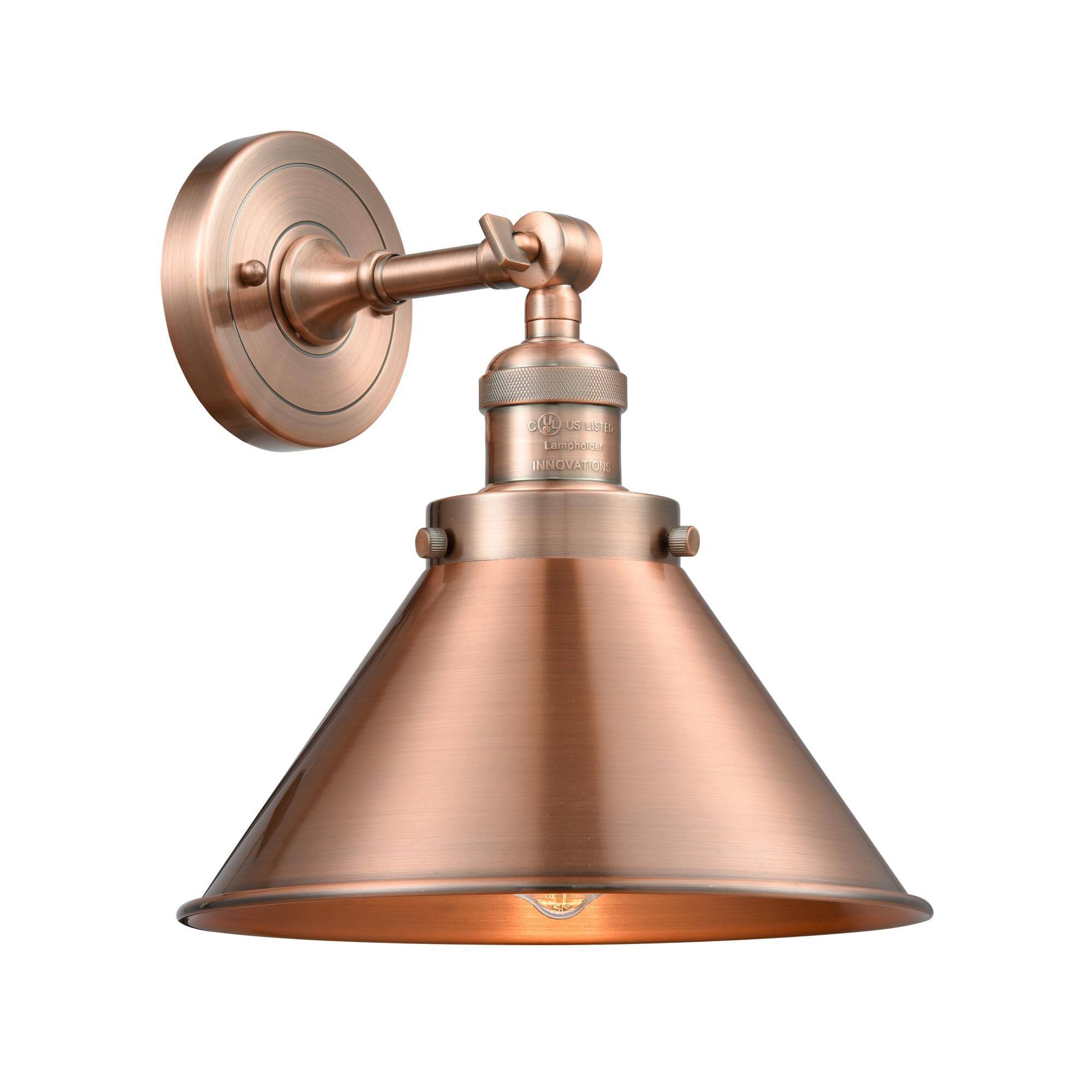 Innovations Lighting Briarcliff 1 Light Sconce 203 AC M10 AC LED (Antique Copper)