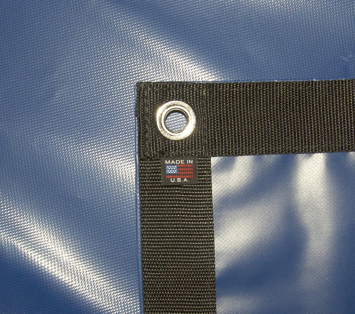 Tarp, Heavy Duty, Blue 3' X 5' Feet Waterproof, 18 Oz. Vinyl w/ Reinforced Edges (3' X 5' Feet, Blue) Pack of 2