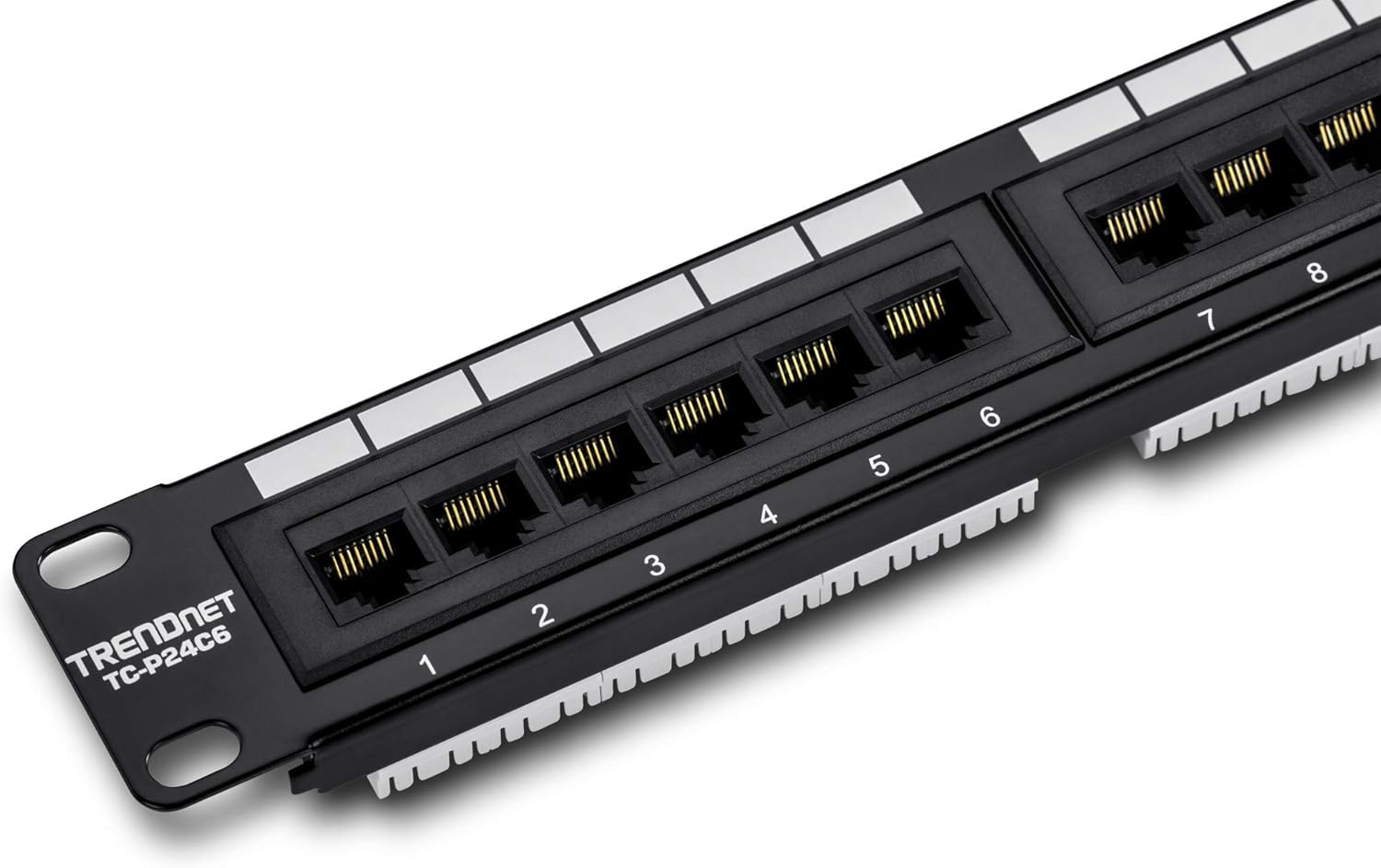 TRENDnet 24-Port Cat6 Unshielded Patch Panel, Wallmount or Rackmount, Compatible with Cat3,4,5,5e,6 Cabling, For Ethernet, Fast Ethernet, Gigabit Applications, Black, TC-P24C6 Pack of 2