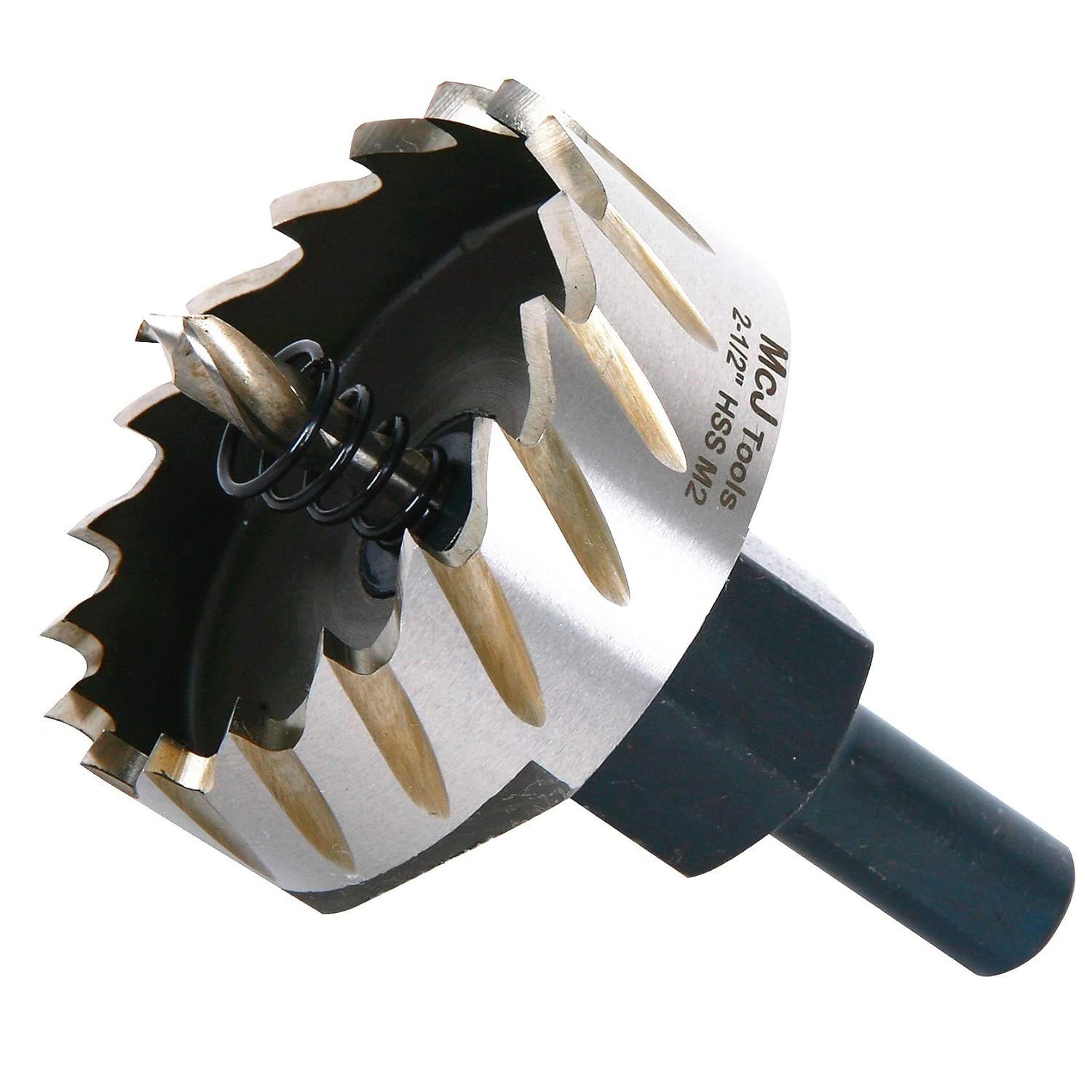 McJ Tools 2-1/2 Inch HSS M2 Drill Bit Hole Saw for Metal, Steel, Iron, Alloy, Ideal for Electricians, Plumbers, DIYs, Metal Professionals Pack of 2