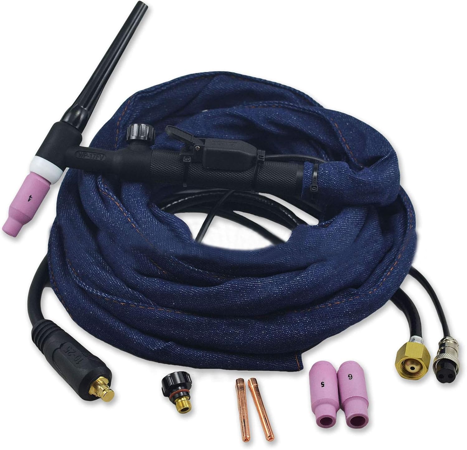 WP17 WP-17FV 12Feet 150Amp Tig Welding Torch Complete With Flexible & Valve Head Pack of 2