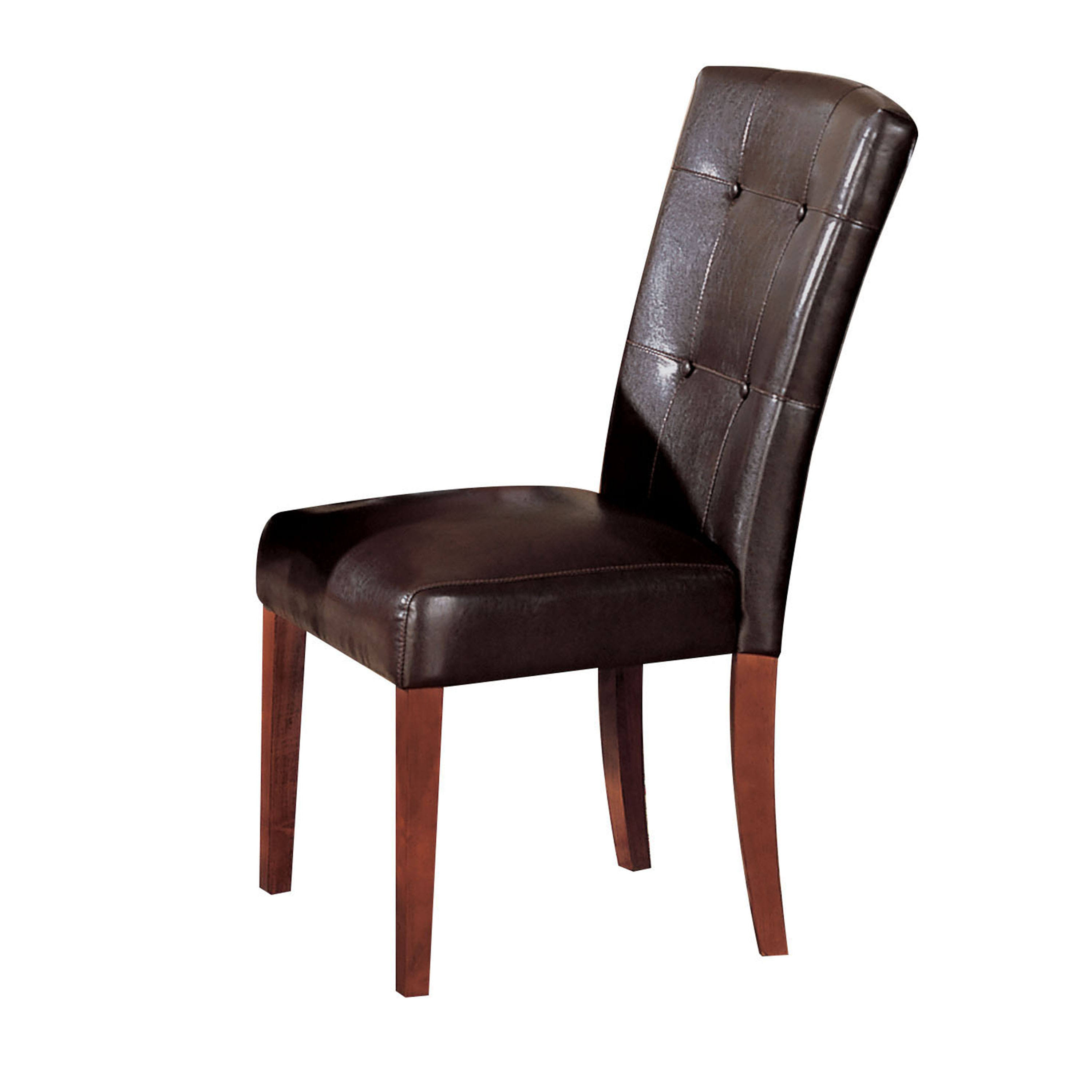 Acme Bologna Side Chair (Set of 2) Espresso PU u0026 Brown Cherry