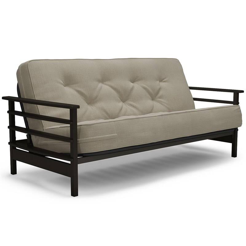 DHP Rosaline Tufted Futon in Tan and Black - DE63955