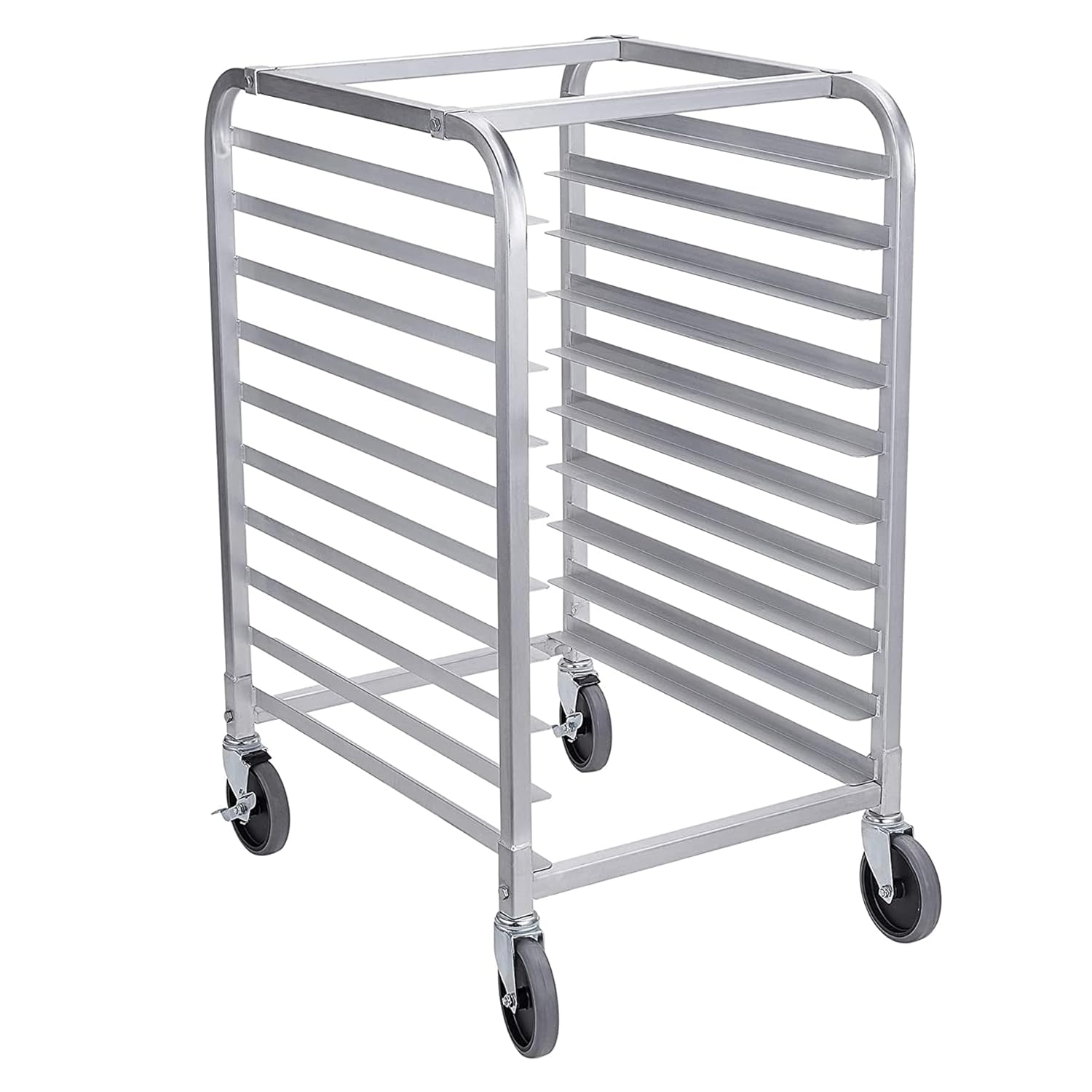 Bun Pan Rack 10 Tier with Wheels, Commercial Bakery Racking of Aluminum for Full & Half Sheet - Kitchen, Restaurant, Cafeteria, Pizzeria, Hotel and Home, 26