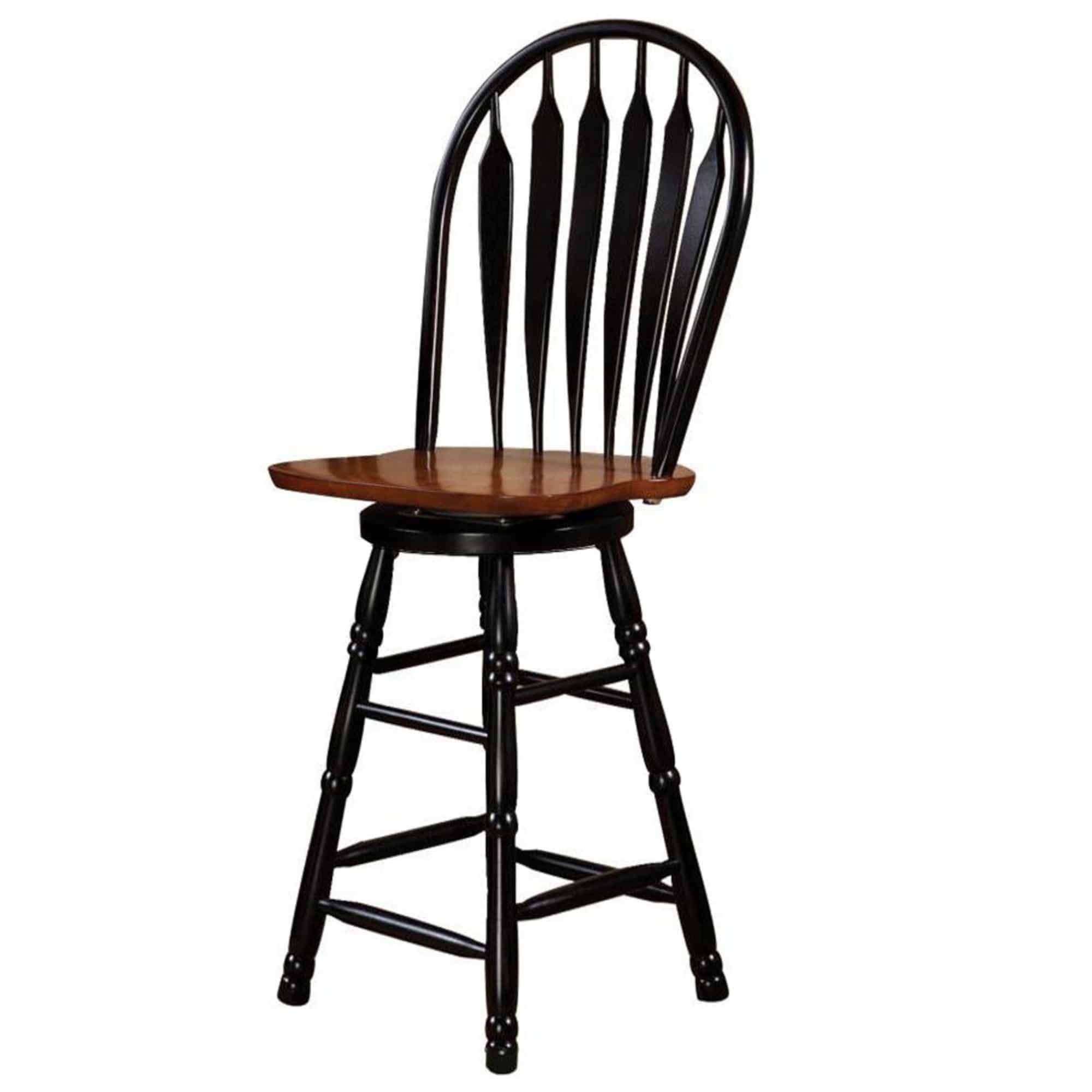 Sunset Trading Black Cherry Selections 30x22 Swivel Barstool | Antique Black and Cherry, Antique Black and Cherry