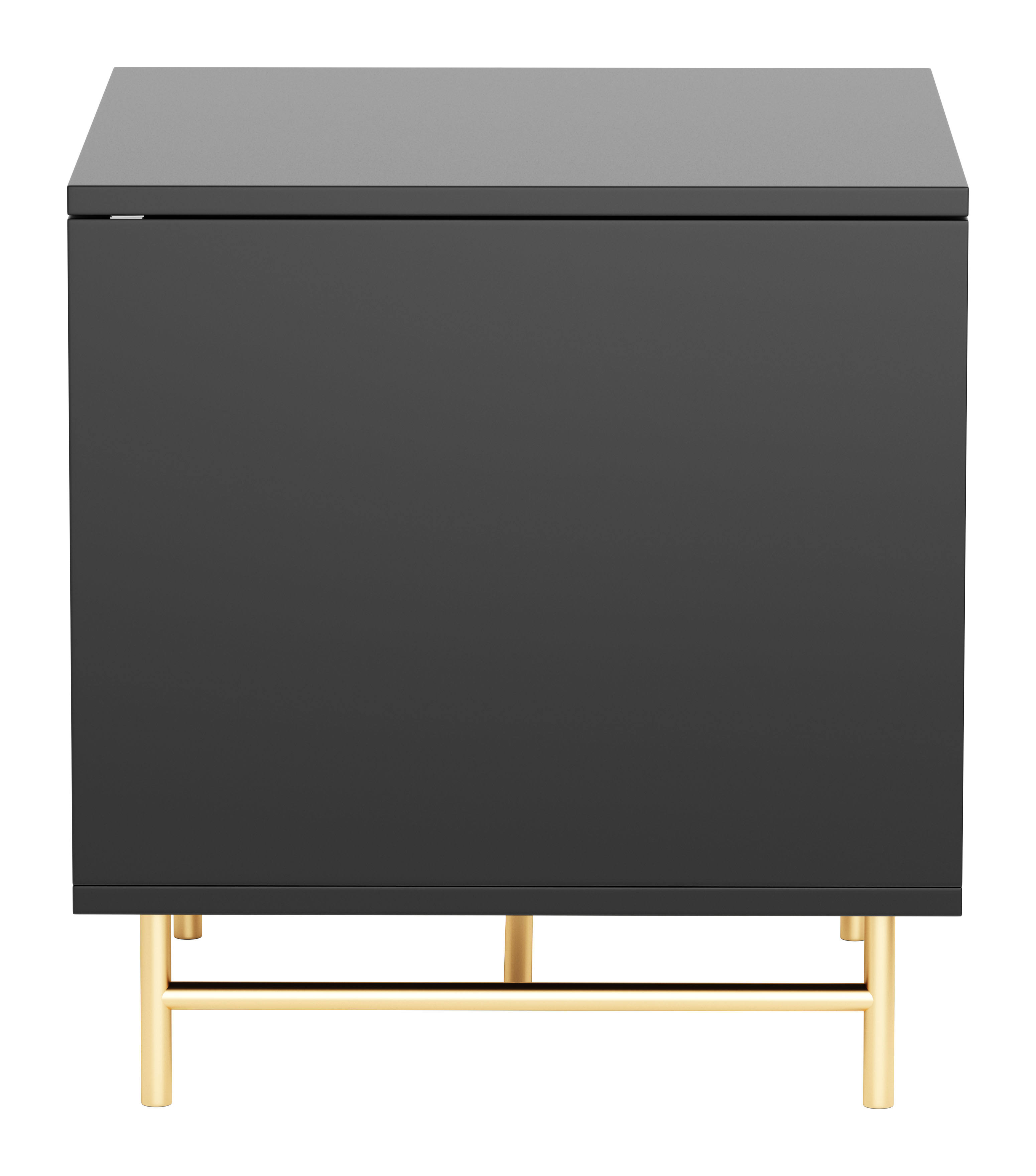 Zuo Modern Lea Mini Bar Cabinet Matt Black u0026 Brushed Brass 101362