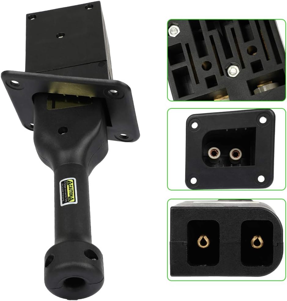 ECCPP for EZGO TXT Medalist 36V Powerwise Charger Receptacle and W/Handle Plug, Fits for EZGO Medalist & TXT(98+) DCS/PDS, 73345-G01, 73063-G01 Pack of 2