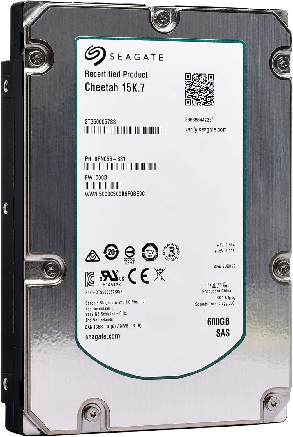 Seagate Cheetah 15K.7 | ST3600057SS | 600 GB 15k RPM SAS 6Gb/s 16MB Cache 3.5 Inch Internal Hard Disk Drive (Renewed) Pack of 2