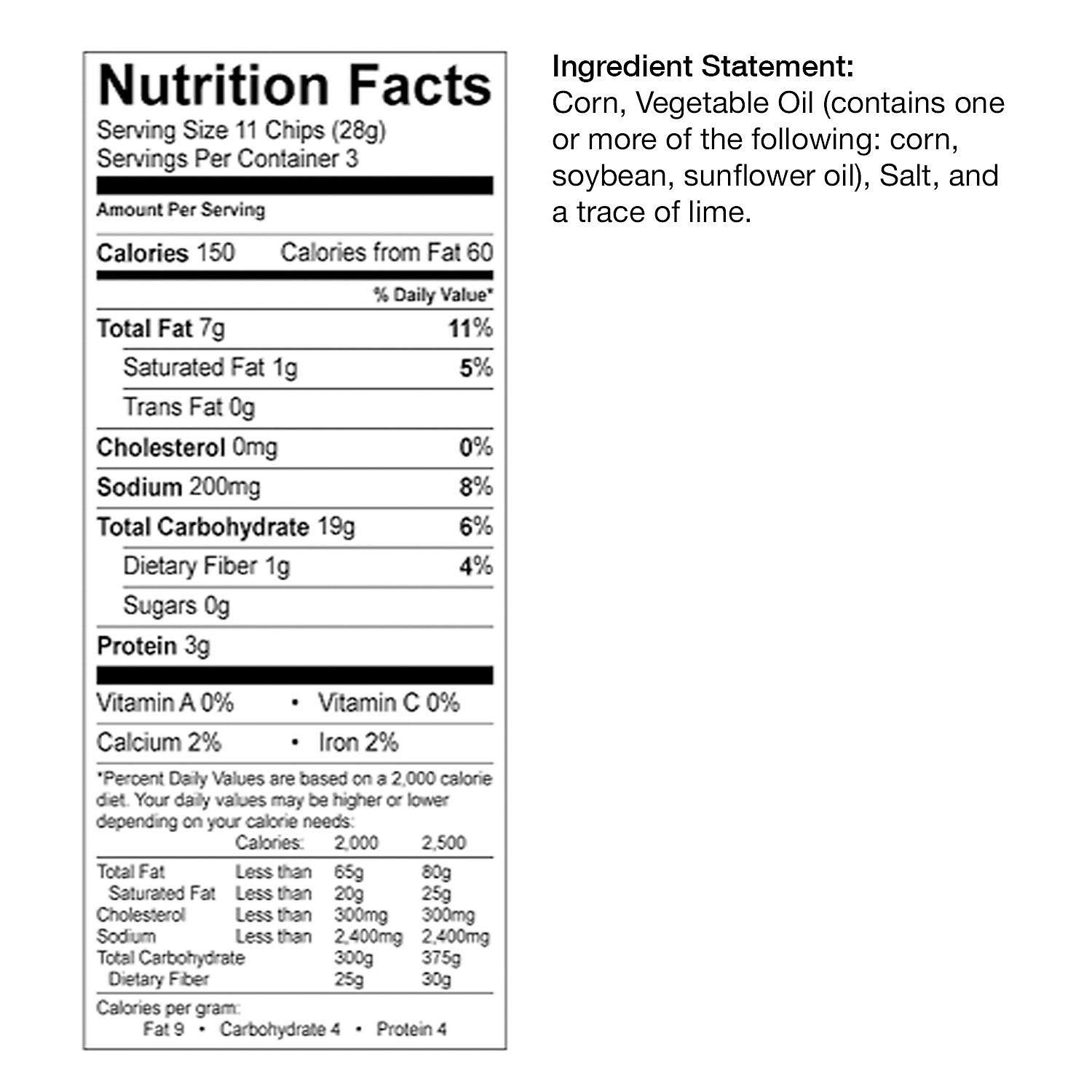 Gold Medal El Grande Nacho Chips, Portion Pak 3 oz. Bag, 48 ct