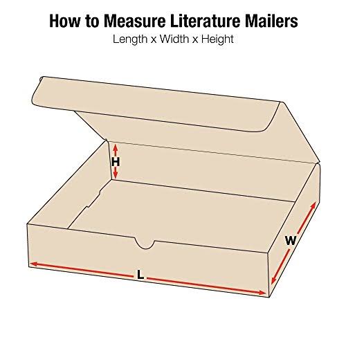 Box BML1292RK Literature Mailers, 12 inch x 9 inch x 2 inch, Kraft (Pack of 50)