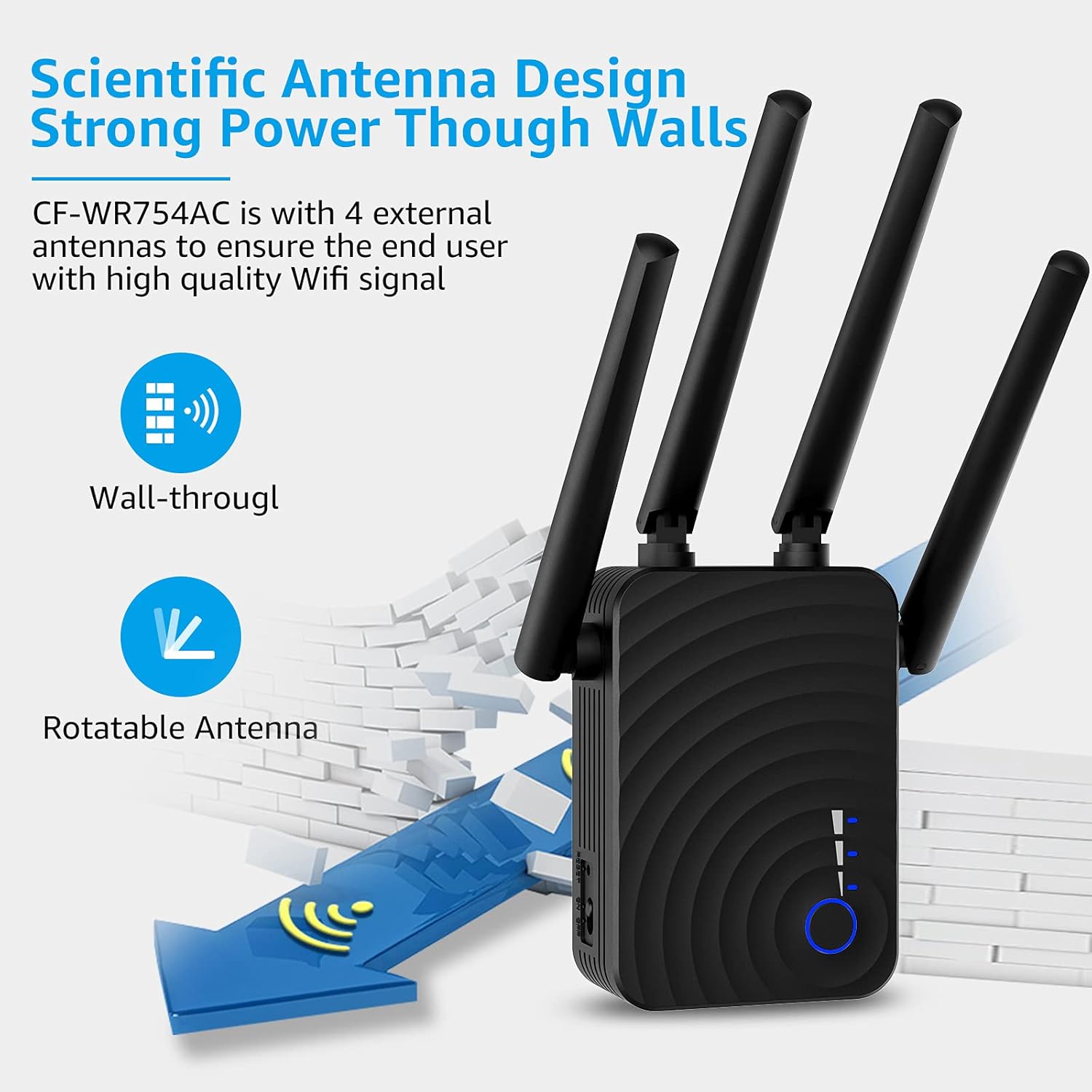 2021 WiFi Extenders Signal Booster for Home,Wall-Through Strong WiFi Range Extender 1200Mbps,up to 3000 Sq.ft Full Coverage, Wireless Internet Repeater with Ethernet Port and Access Point (Black) Pack of 2