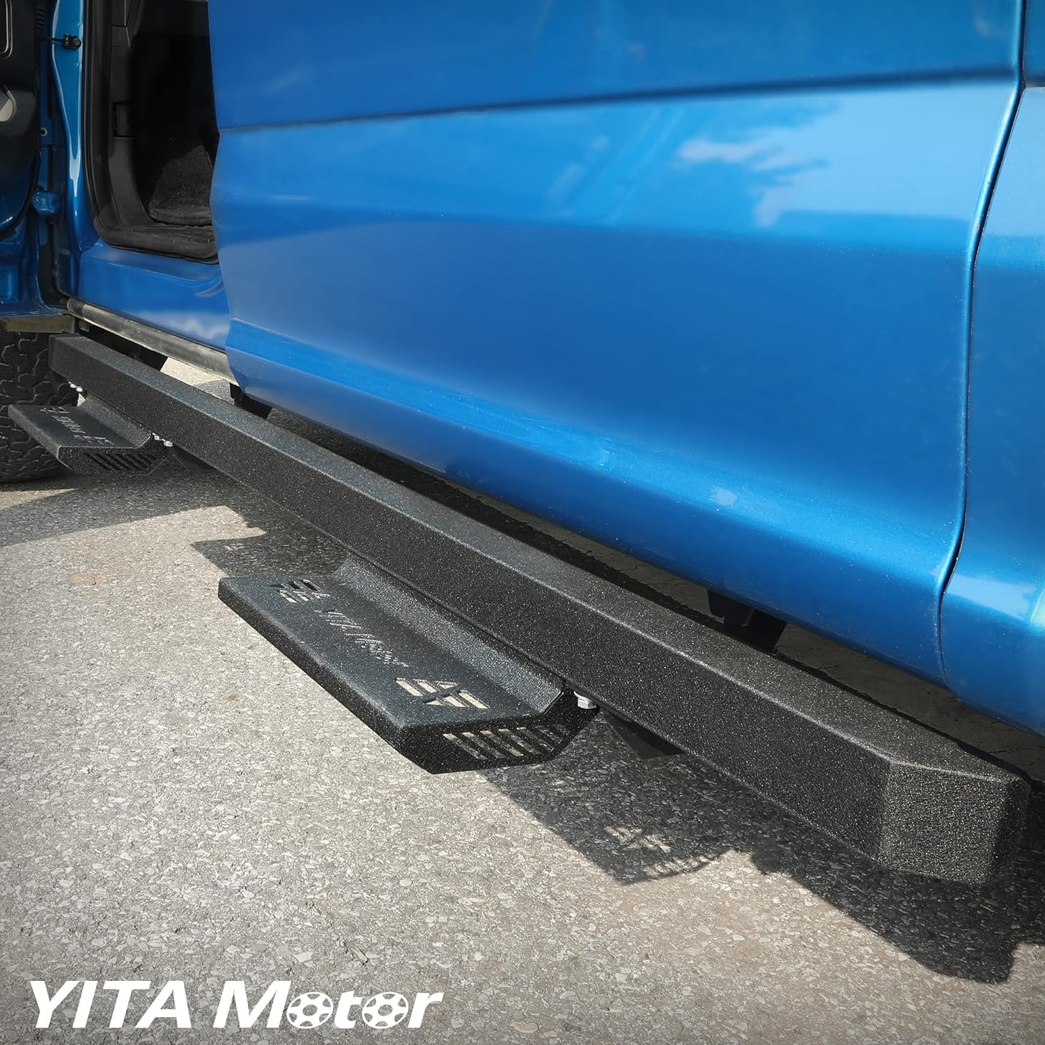 YITAMOTOR Drop Side Steps Compatible with 2018-2022 Jeep Wrangler JL 4 Door, Off-Road Running Boards, Black Powder Coated Nerf Bars