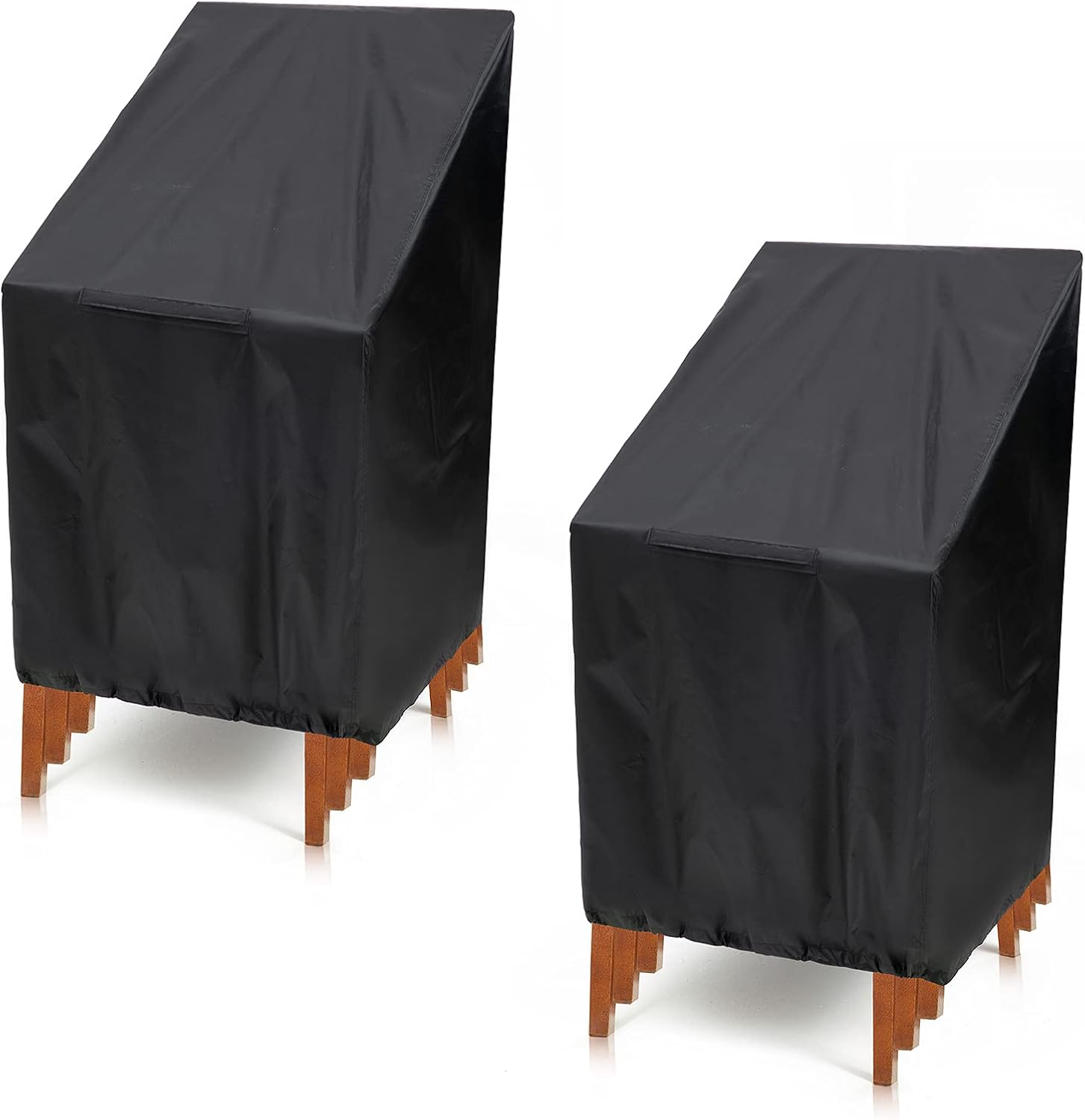 HENAYUK Outdoor Chair Covers-2 Pack Waterproof Garden Patio Chair Covers Dust Proof, Rainproof and Snow Proof High Back Patio Stacking Chair Covers 47&times;25&times;25&times;27.5 in Outdoor Furniture Cover