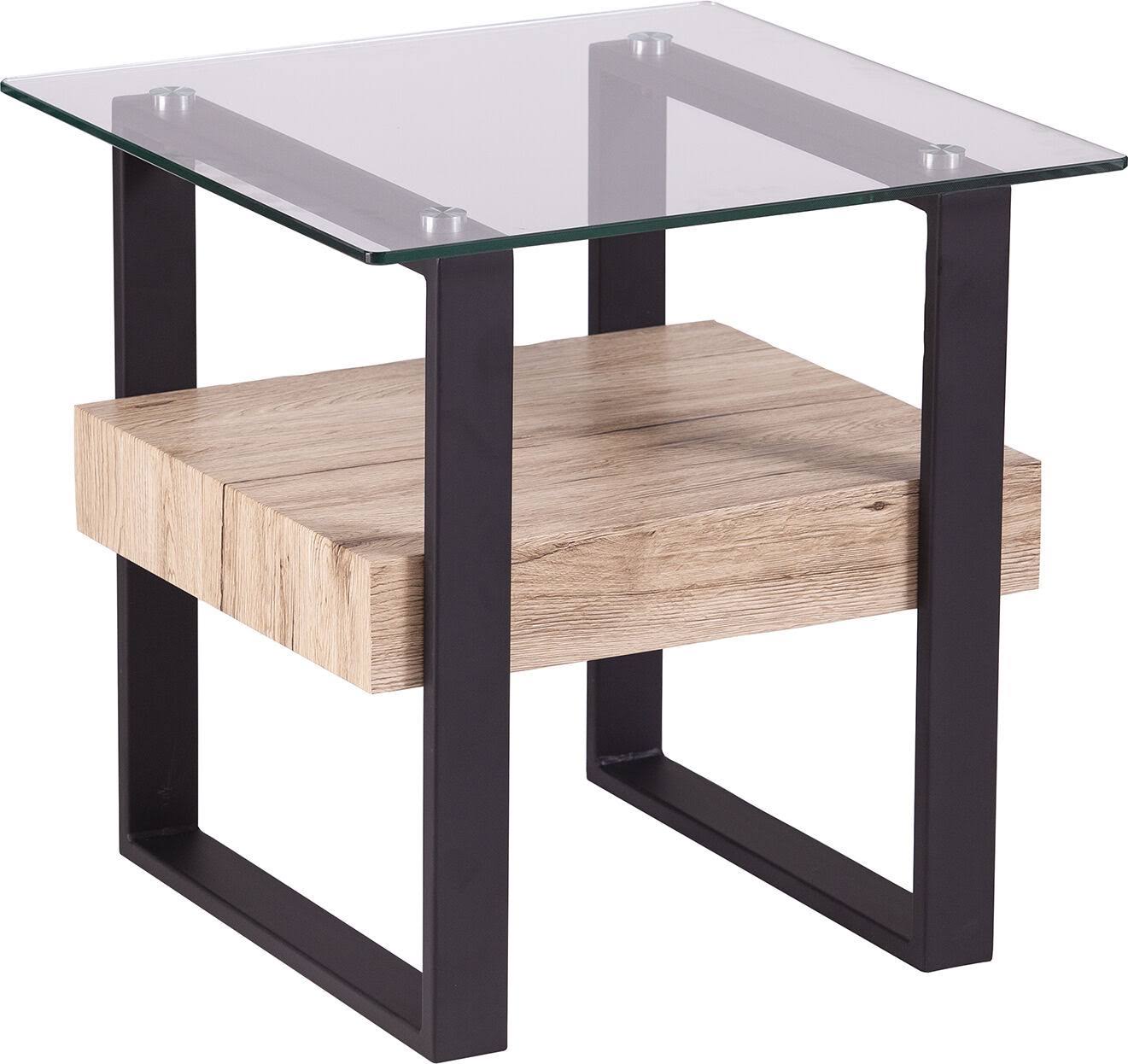 Southern Enterprises Granstead End Table in Natural and Black