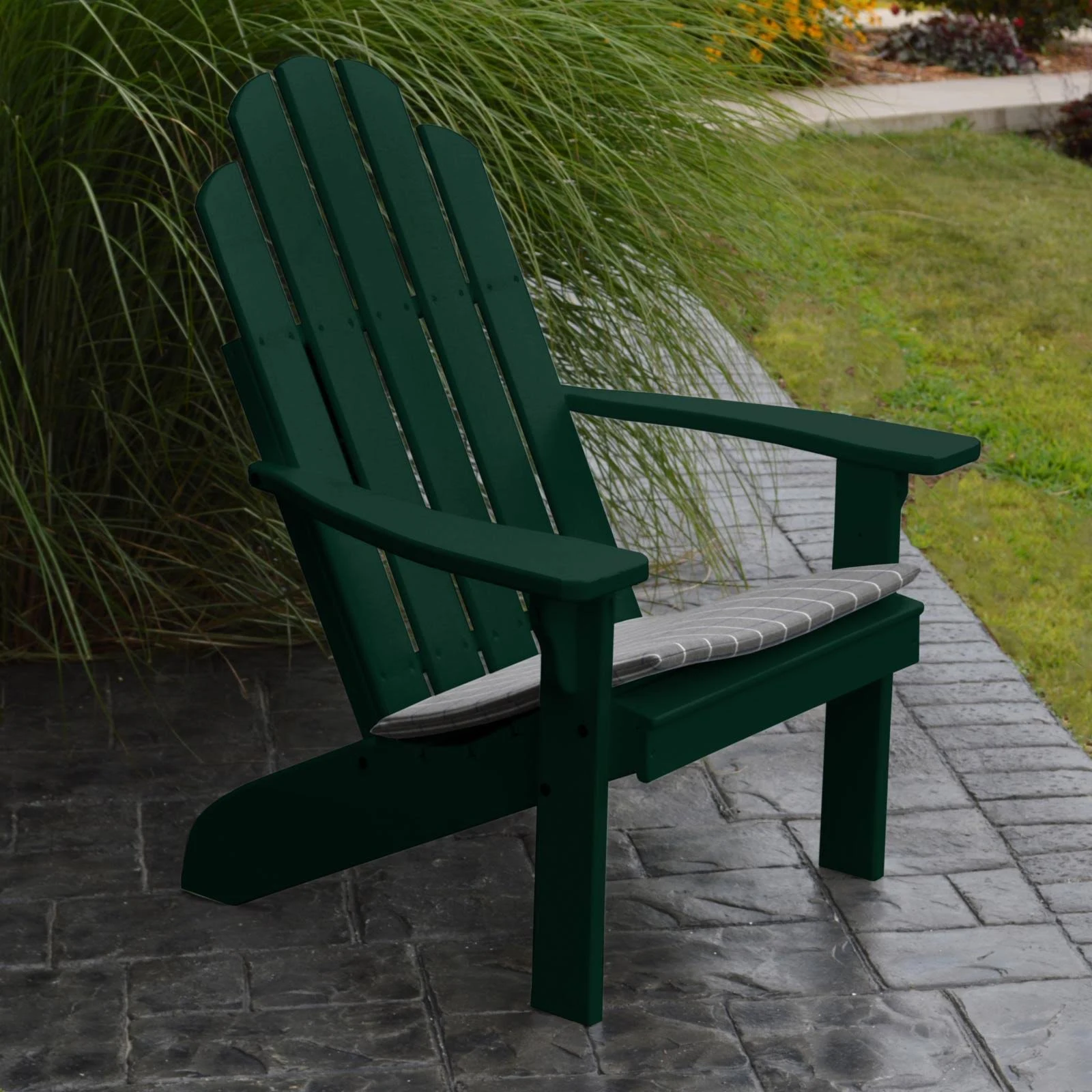 A u0026 L Furniture Yellow Pine Kennebunkport Adirondack Chair, Green