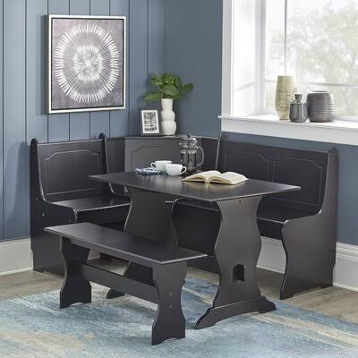 3 Piece Dining Table Set - Foristell 3 Piece Breakfast NOOK Dining Set August Grove Finish: Black